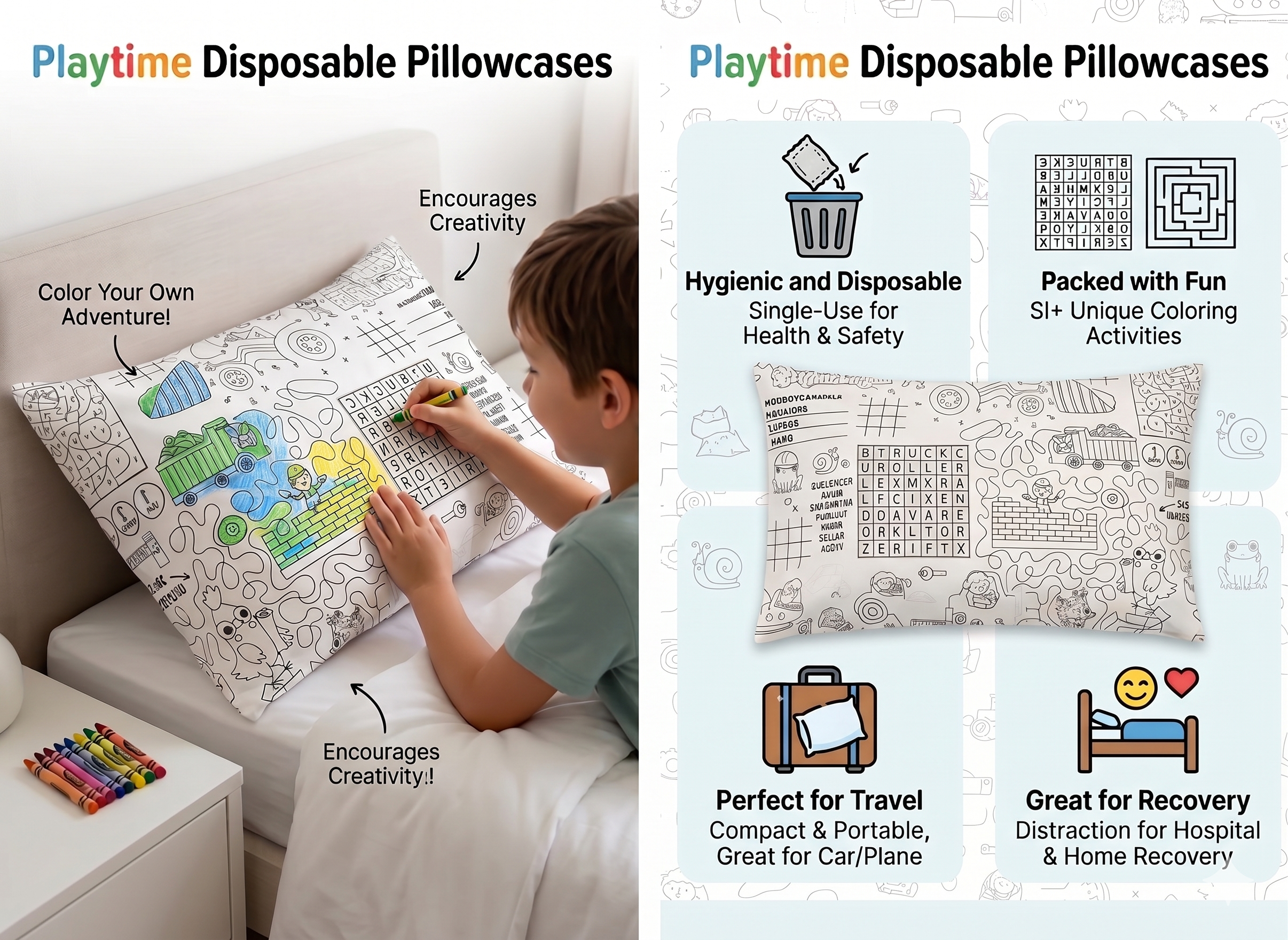 Child resting on Interactive Pillowcase